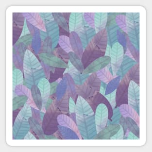 Watercolor leaves pattern Sticker